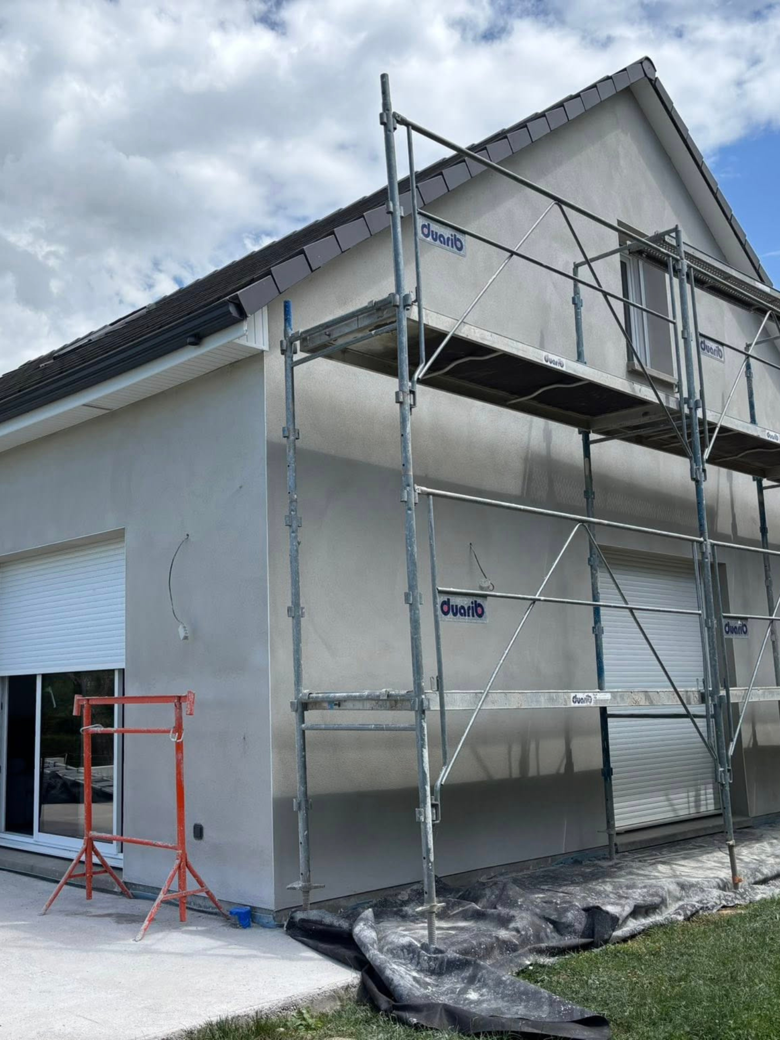 Façade préparée pour projection de sous-enduit à Fontenay